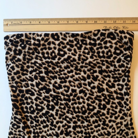 NWOT, Animal Print Ruched Tube Top - Picture 14 of 14